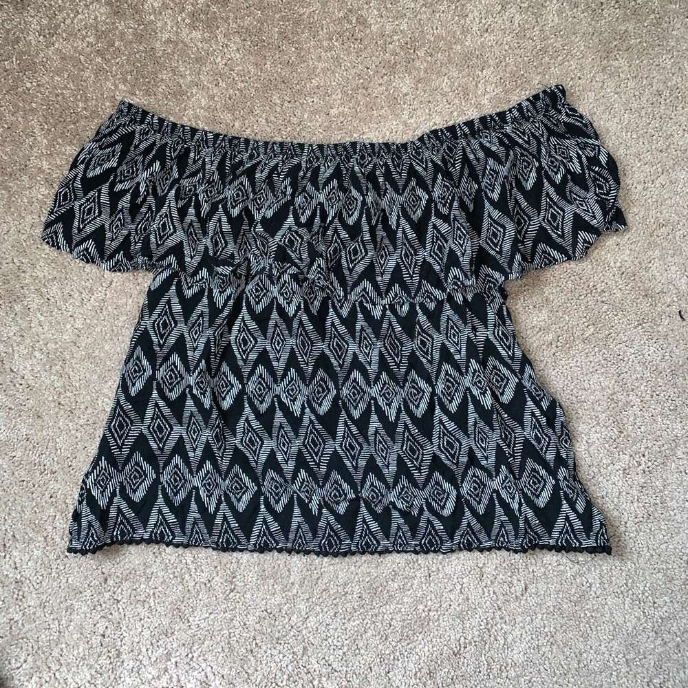 Off the shoulder print top